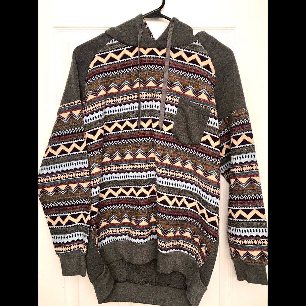 Tribal Aztec Print Hoodie